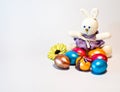 Easter rabbit and easter egges Royalty Free Stock Photo