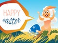 Easter rabbit with an egg