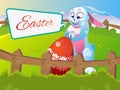 Easter rabbit with an egg