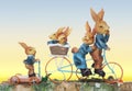Easter Rabbit Family Royalty Free Stock Photo