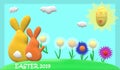 Easter bunnies 3D