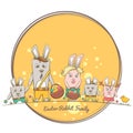 Easter Rabbit Family Royalty Free Stock Photo