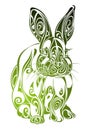 Easter Rabbit. Tattoo design