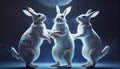 Easter rabbits dance , generative ai