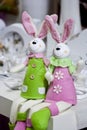 Easter rabbits decoration