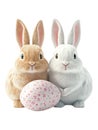 Easter rabbits isolated on a transparent background perfect for Easter spring or festivethemed designs Royalty Free Stock Photo