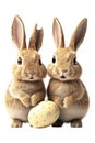 Easter rabbits isolated on a transparent background perfect for Easter spring or festivethemed designs Royalty Free Stock Photo