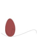 Easter red egg, vector illustration Royalty Free Stock Photo
