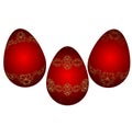 Easter red eggs Royalty Free Stock Photo