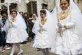 Easter Religious Procession in costume In Barile, Italy