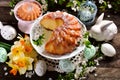 Easter ring cake in flower shape