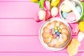 Easter round bundt cake Royalty Free Stock Photo