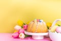 Easter round bundt cake Royalty Free Stock Photo