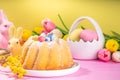 Easter round bundt cake Royalty Free Stock Photo