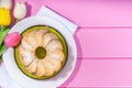 Easter round bundt cake Royalty Free Stock Photo