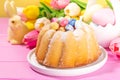 Easter round bundt cake Royalty Free Stock Photo