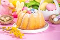 Easter round bundt cake Royalty Free Stock Photo