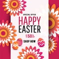 Easter egg greeting card. Place for your text. Royalty Free Stock Photo