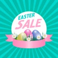 Easter sale poster. Vector