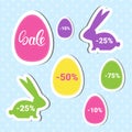 Easter Sale Shopping Special Offer Decorated Colorful Egg Holiday Banner