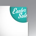 Easter Sale text uncovered from torn paper corner.