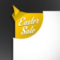 Easter Sale text uncovered from torn paper corner. Royalty Free Stock Photo