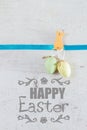 Easter scene with colored eggs Royalty Free Stock Photo