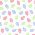 Easter seamless pattern with colorful Easter eggs in trendy soft shades. Happy Easter. Springtime Royalty Free Stock Photo