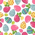 Easter seamless pattern with eggs.