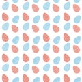 Easter seamless pattern with eggs isolated on white background Royalty Free Stock Photo