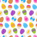 Easter seamless pattern with eggs