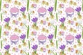 Easter seamless pattern. Flowers background for packaging and textil. Royalty Free Stock Photo