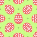 Easter seamless pattern. Repeated cute eggs and flowers. Royalty Free Stock Photo