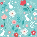 easter seamless patterns. Spring pattern for banners, posters, cover design templates, social media stories wallpapers and Royalty Free Stock Photo