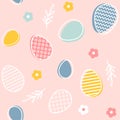 Easter seamless patterns. Spring pattern for banners, posters, cover design templates, social media stories wallpapers Royalty Free Stock Photo