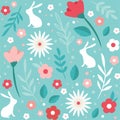 easter seamless patterns. Spring pattern for banners, posters, cover design templates, social media stories wallpapers Royalty Free Stock Photo