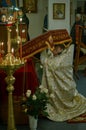 Easter service on the night of 1 may 2016 the Russian Orthodox Church in Kaluga region.