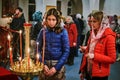 Easter service on the night of 1 may 2016 the Russian Orthodox Church in Kaluga region.