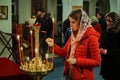 Easter service on the night of 1 may 2016 the Russian Orthodox Church in Kaluga region.