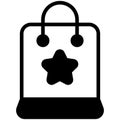 Easter shopping flat line icon