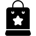 Easter shopping Silhouette, Black Glyph icon