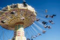 Easter show Carousel spinning people enjoyable time.