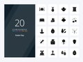 20 Easter Solid Glyph icon for presentation Royalty Free Stock Photo