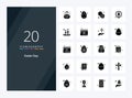 20 Easter Solid Glyph icon for presentation Royalty Free Stock Photo