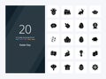 20 Easter Solid Glyph icon for presentation Royalty Free Stock Photo