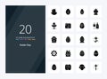 20 Easter Solid Glyph icon for presentation Royalty Free Stock Photo