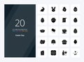 20 Easter Solid Glyph icon for presentation Royalty Free Stock Photo