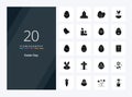 20 Easter Solid Glyph icon for presentation Royalty Free Stock Photo