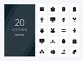 20 Easter Solid Glyph icon for presentation Royalty Free Stock Photo