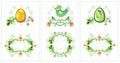 Easter spring birds cards 3 Royalty Free Stock Photo